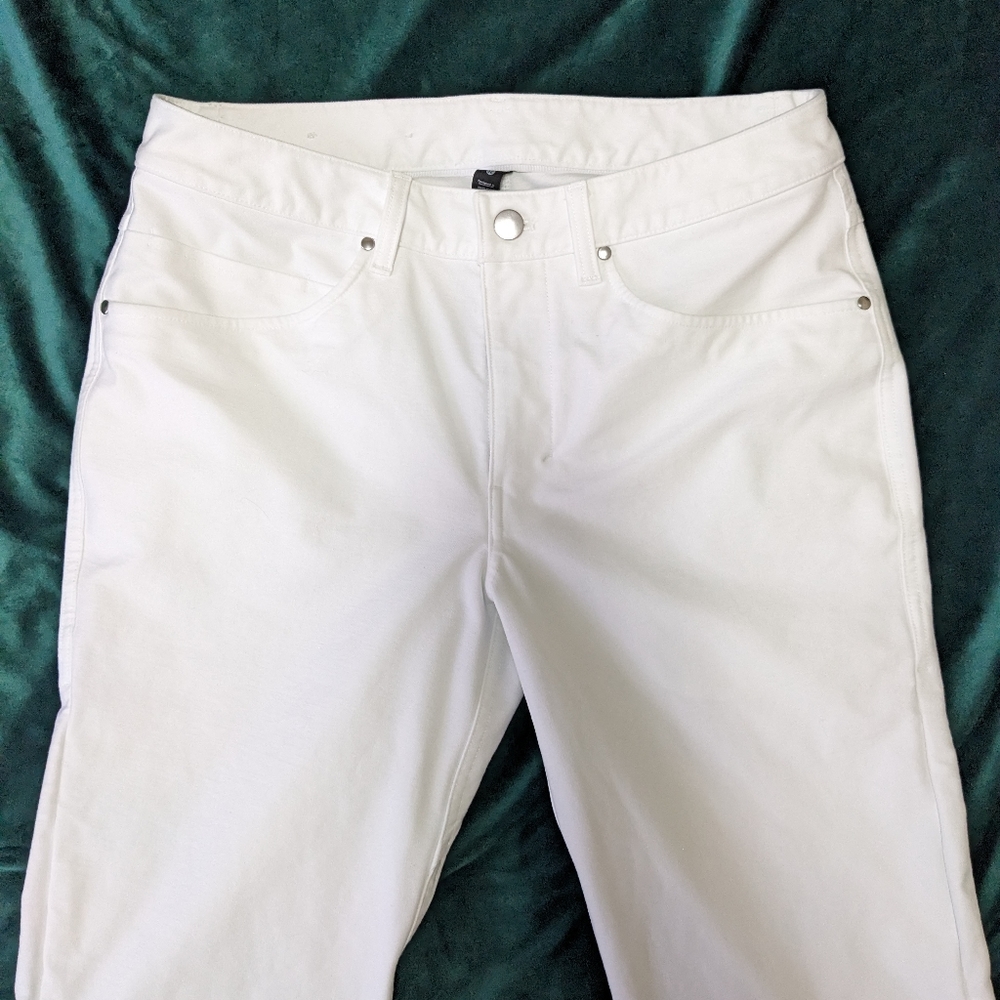 Men's Lululemon ABC Slim Utilitech fabric Pants size 30W 32L color White